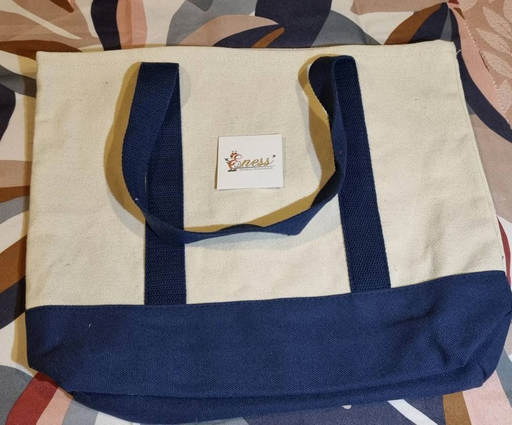 Sac en toile personnalisable bleu