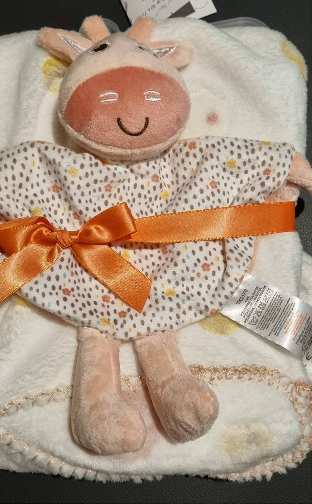 Doudou vache personnalisable
